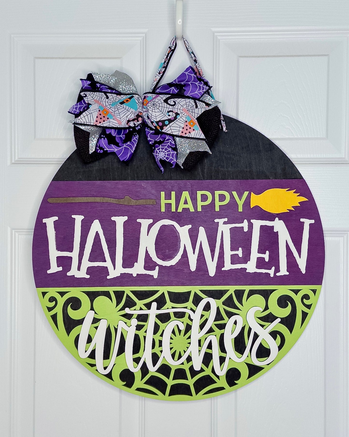 Happy Halloween Witches Door Hanger