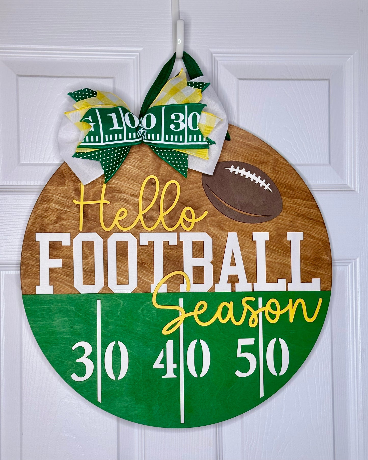 Hello Football Season Door Hanger