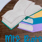 Personalized Classroom Door Hanger with Book Stack