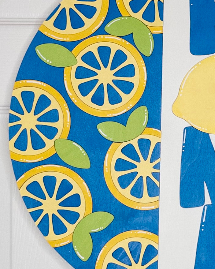 Home Sweet Home with Lemons (Blue)