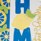 Home Sweet Home with Lemons (Blue)