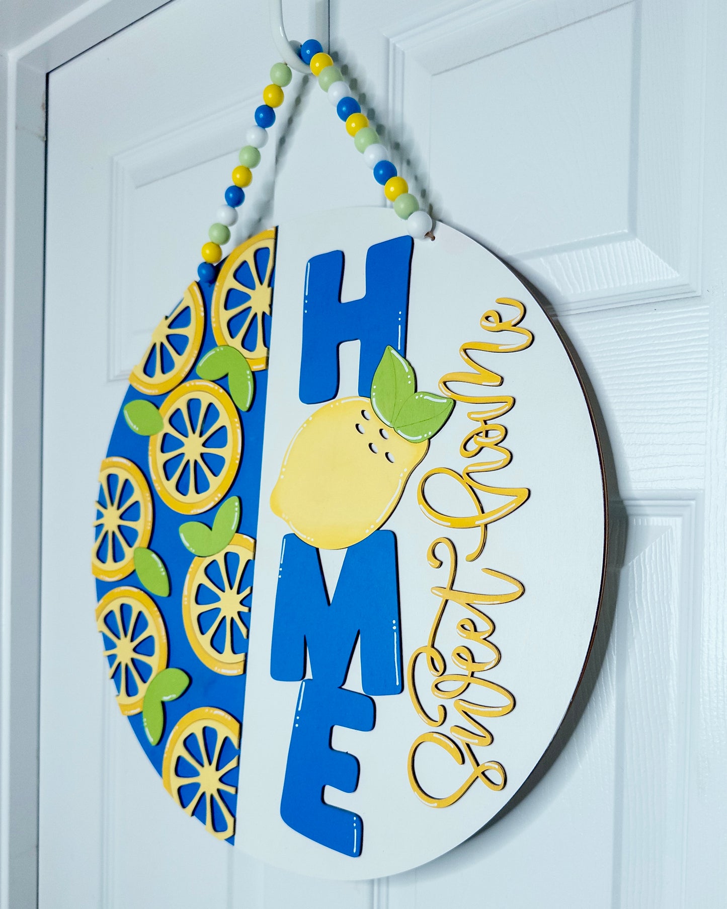 Home Sweet Home with Lemons (Blue)