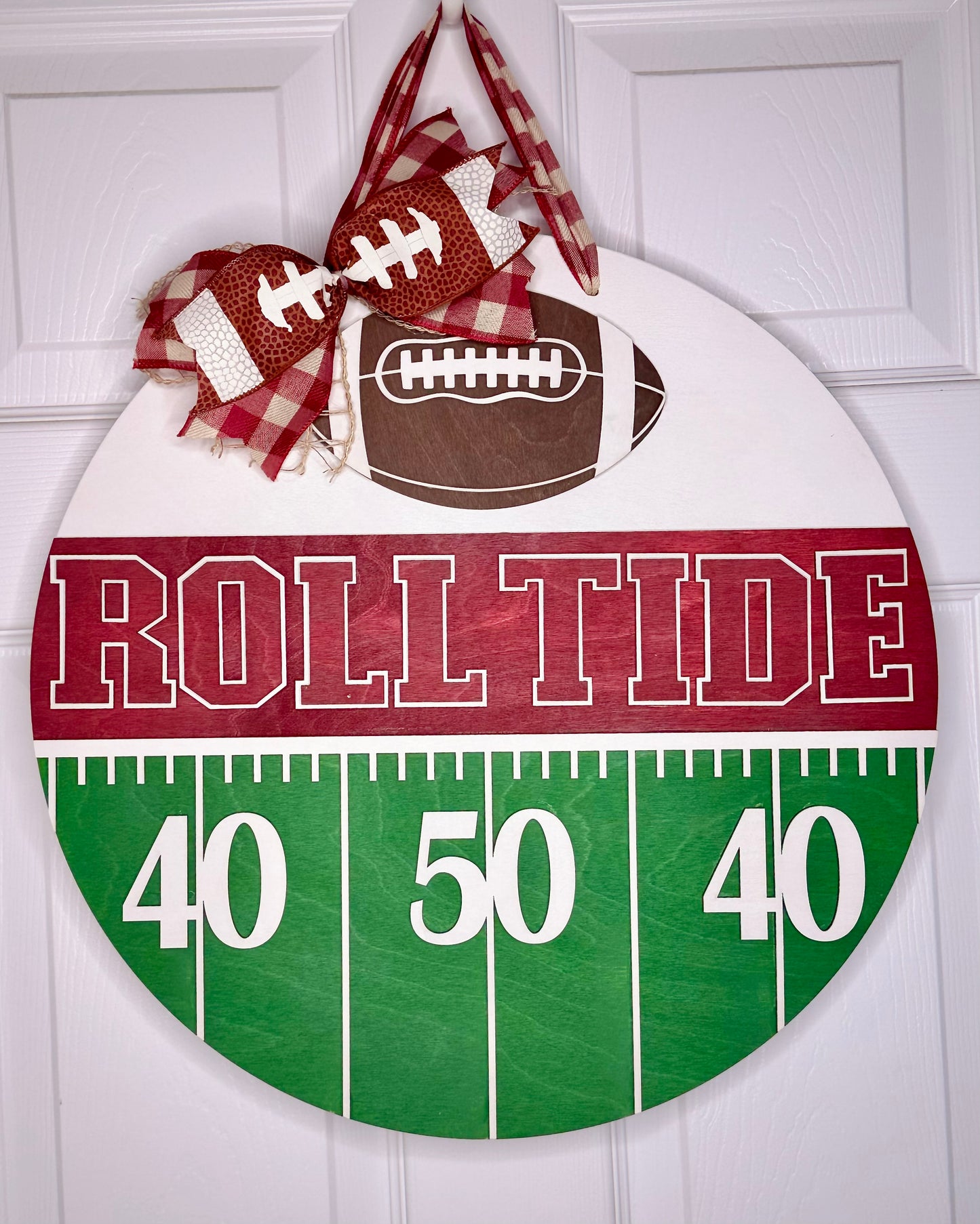 Customizable Football Door Hanger