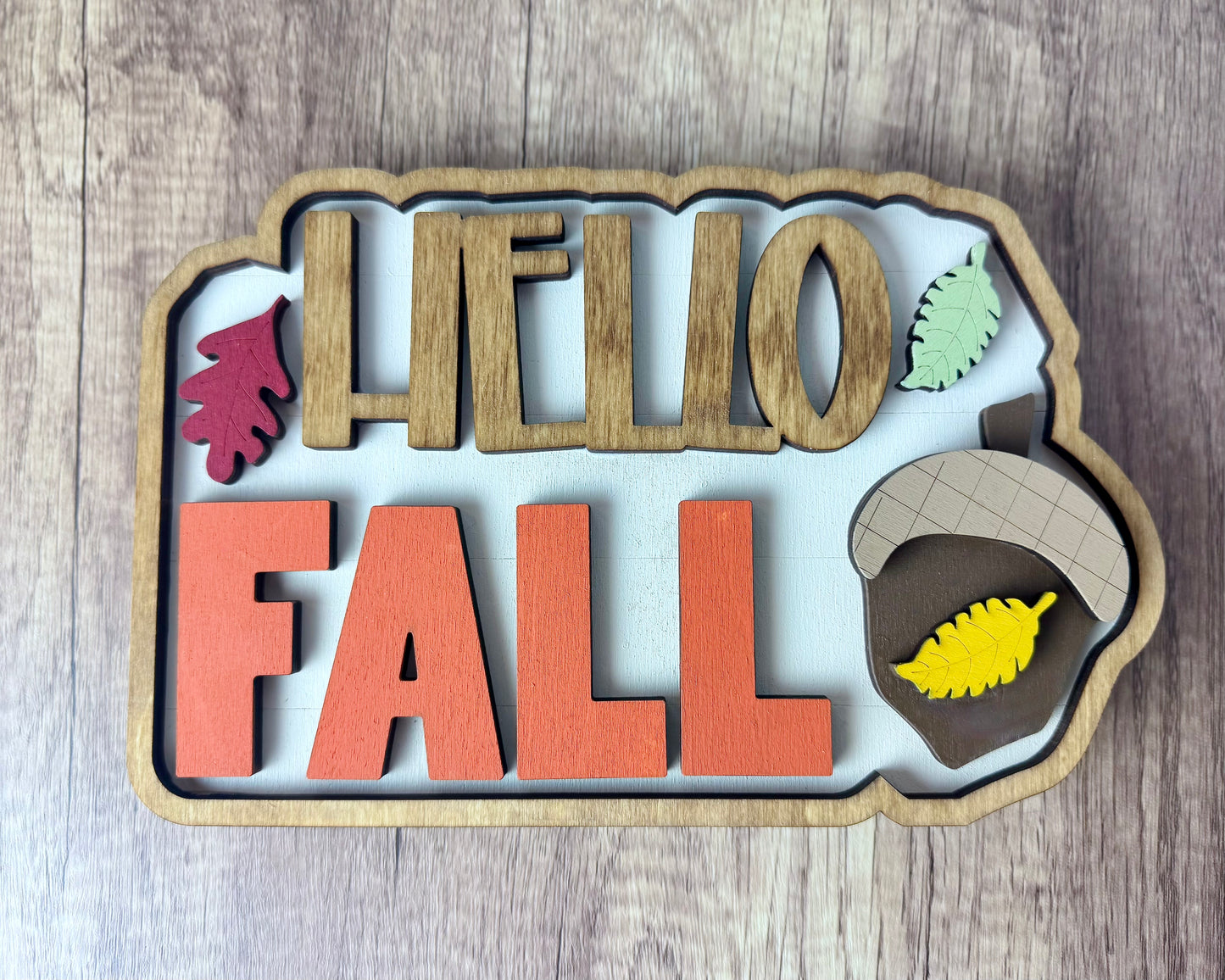 Hello Fall Shelf Sign