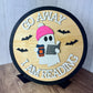 Go Away I'm Reading Round Shelf Sign
